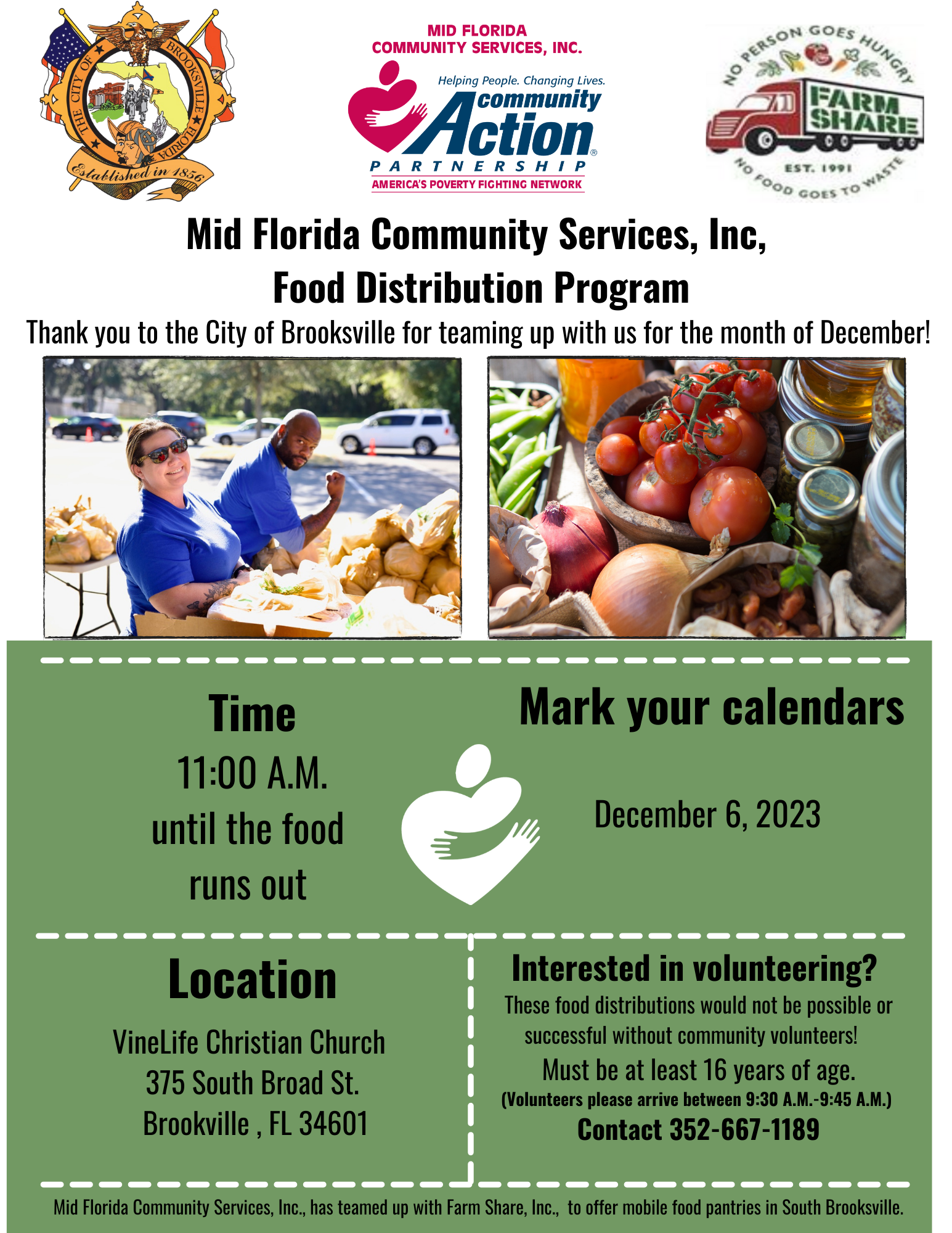Food Distribution Partnership Flyer