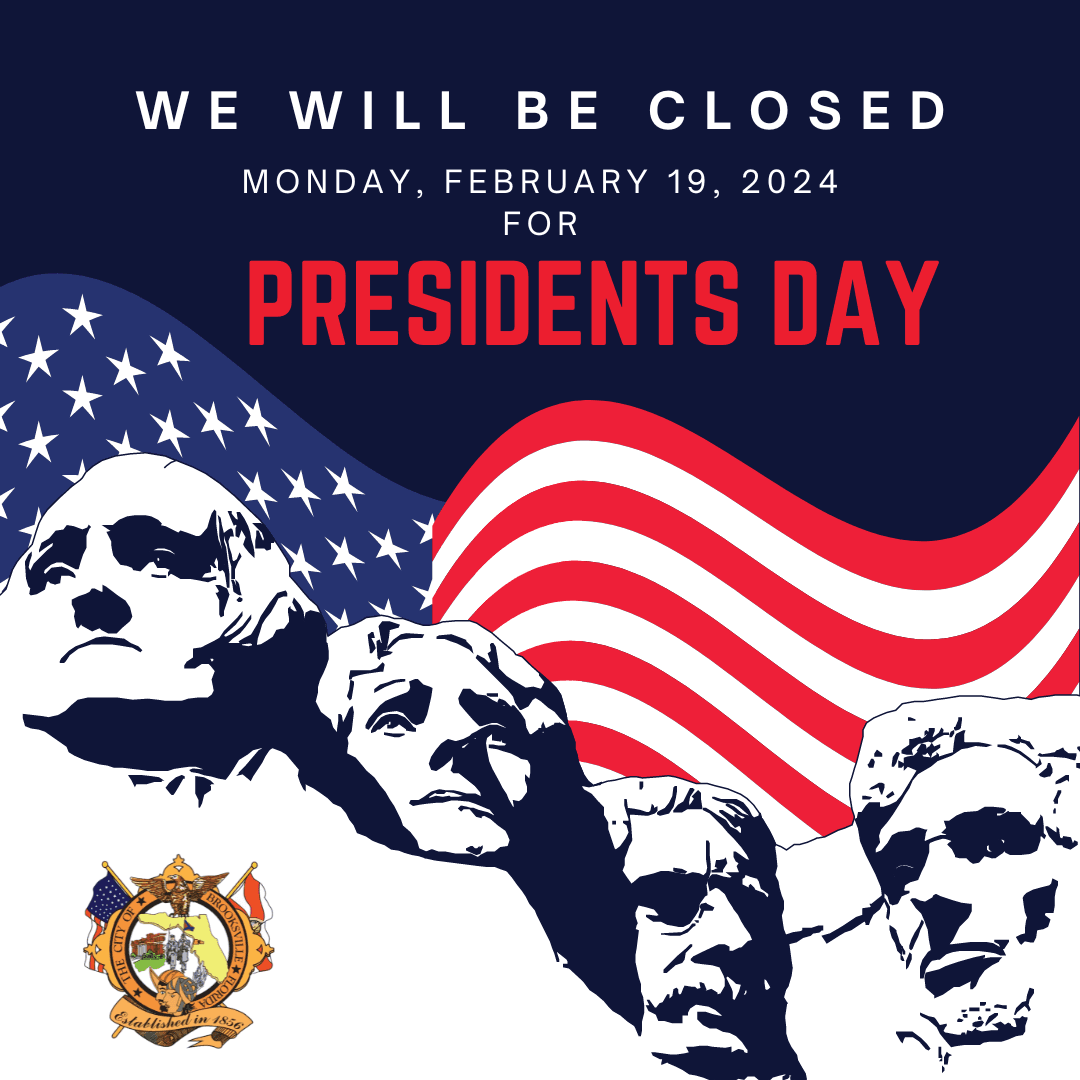 City of brooksville will be closed for